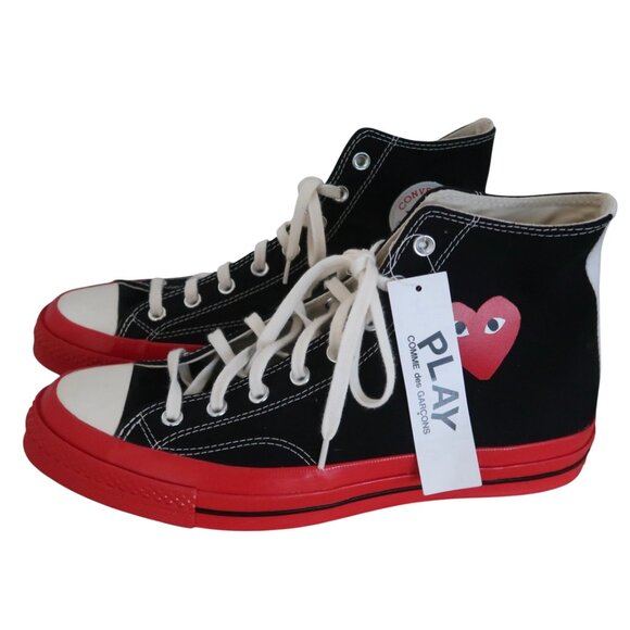 COMME DES GARCONS Play x Converse high top sneakers M 11 W 13 - Picture 1 of 10